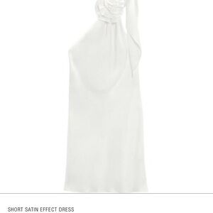 Elegant White Satin Effect Dress